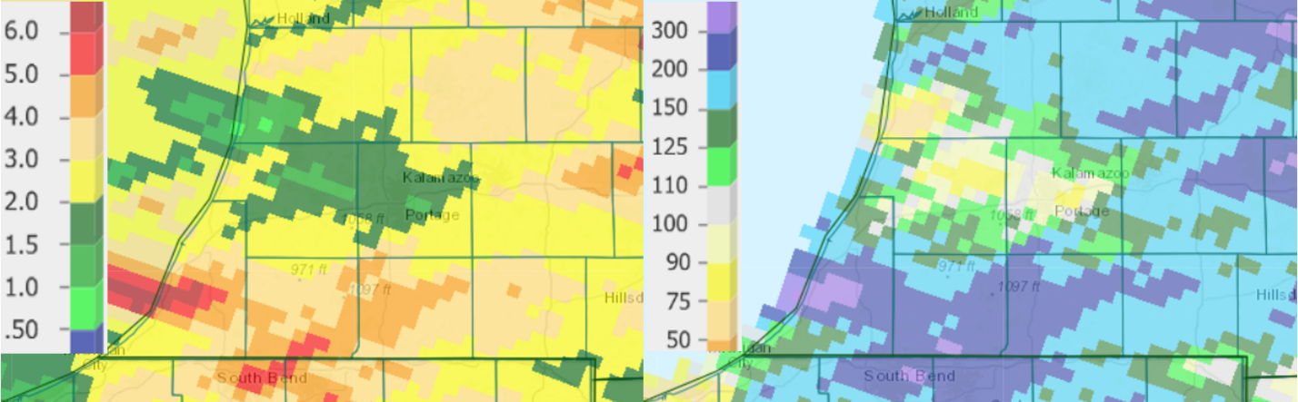 Precipitation totals